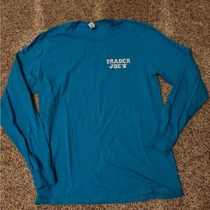 Trader Joe's Blue Long Sleeve Shirt